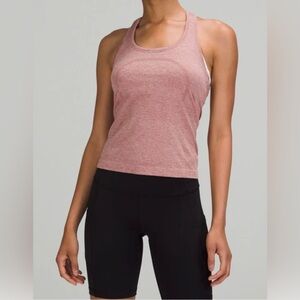 Lululemon Swiftly Tech Tank Top 2.0 Race Length ,Spiced Chai/Pink Rosebud, Sz 2